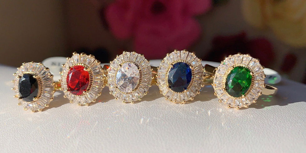 Thumbnail: Oval swarovski ring