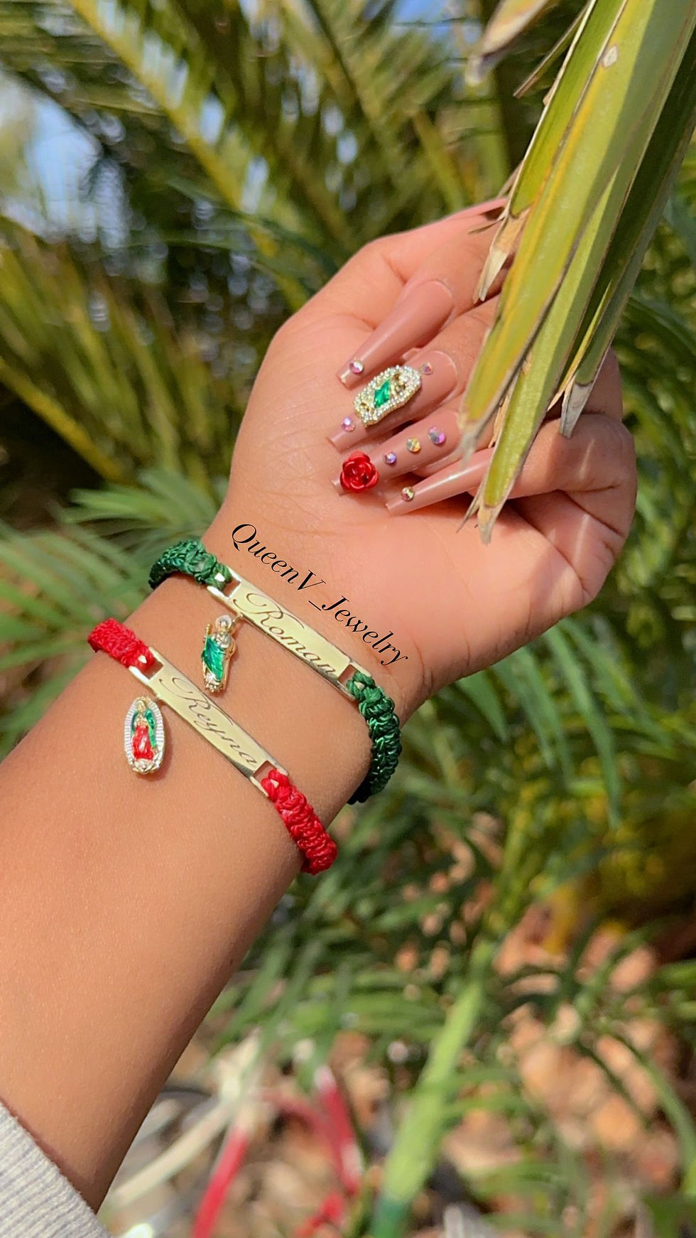 Thumbnail: Guadalupe & San Judas Personalized NAME Couple Initials Adjustable Bracelets