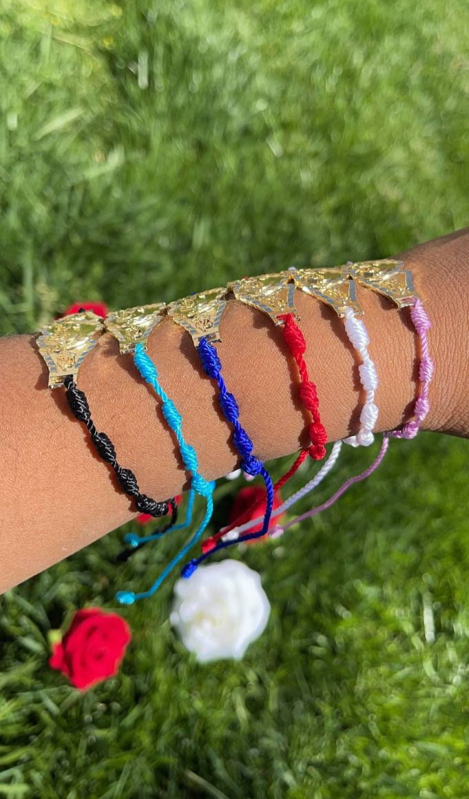 Thumbnail: "Mama" white Adjustable Thread Bracelet