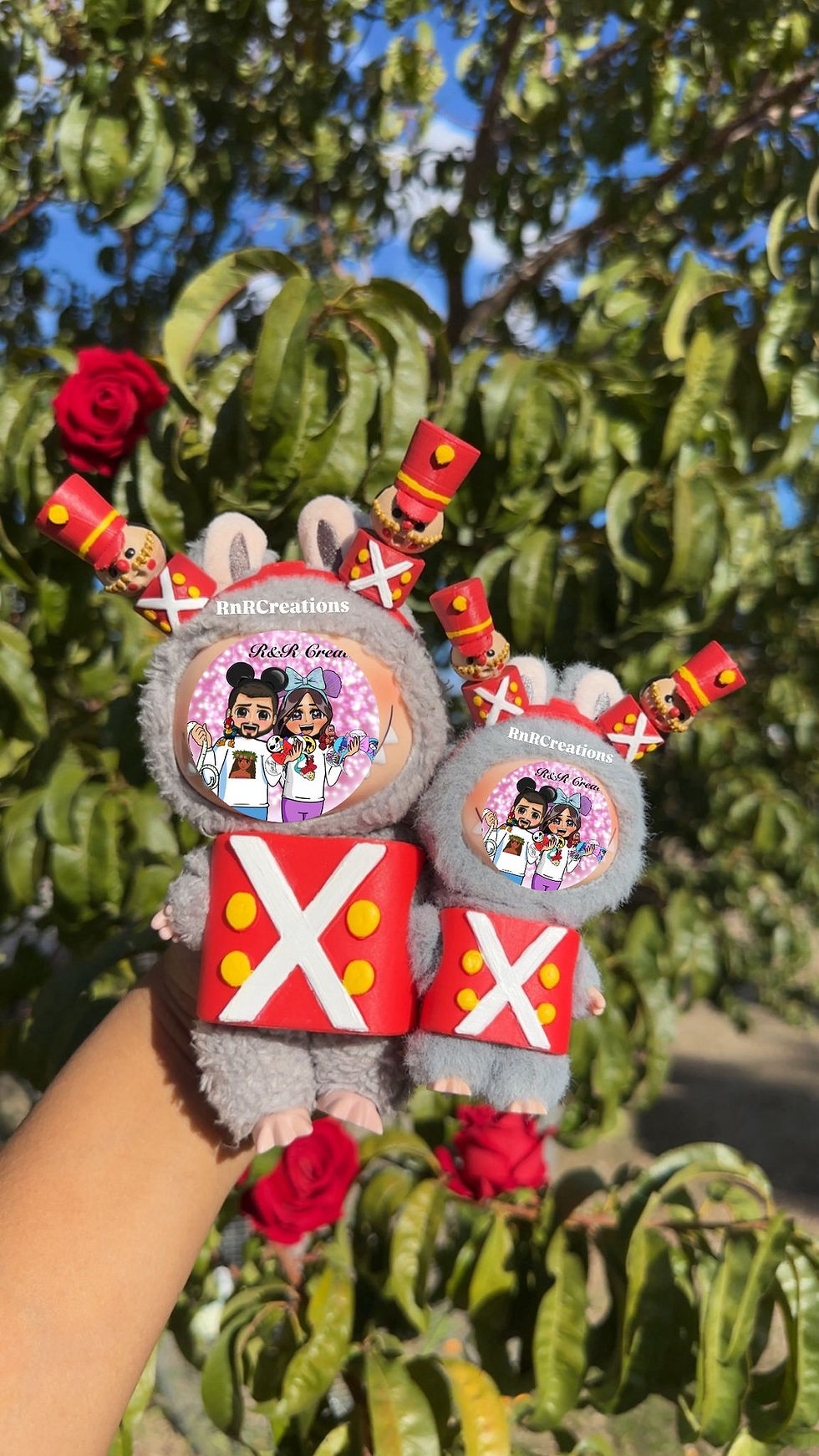 Thumbnail: Christmas Nutcracker For Love MINI size Figurine Keychain Doll Handmade set