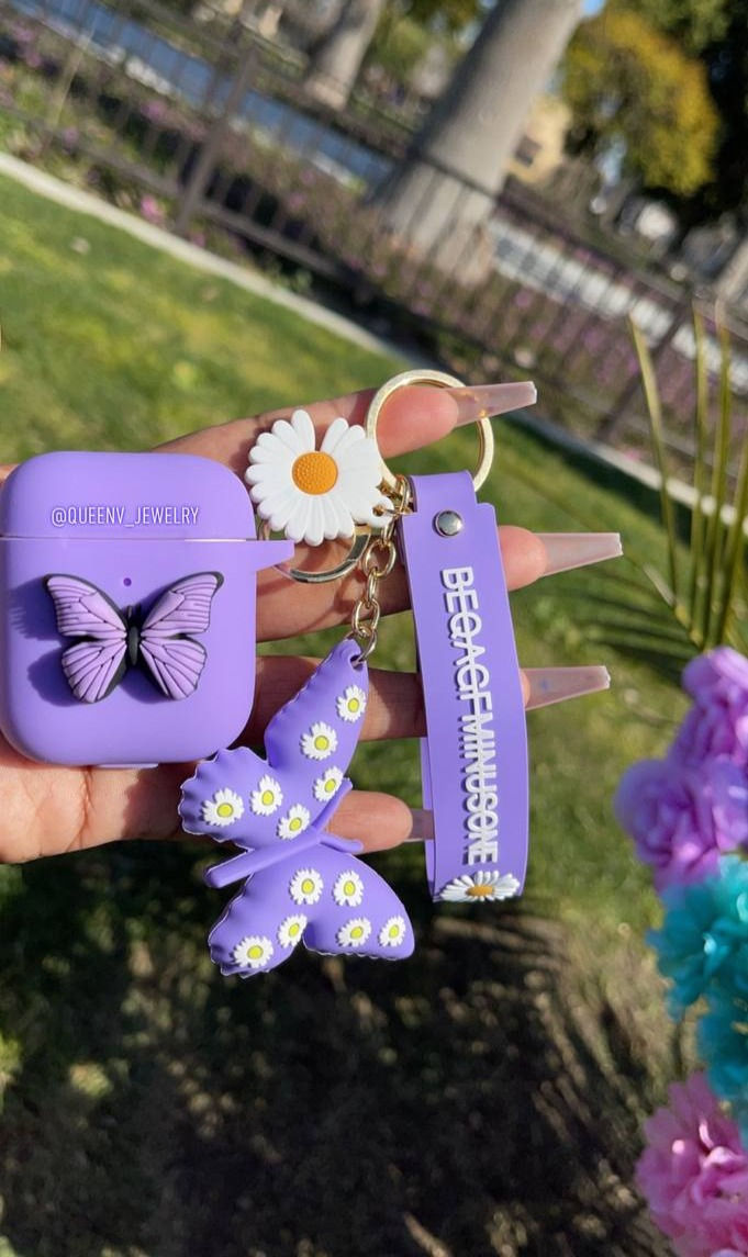 Thumbnail: lavender Mariposa silicone AirPod Case🦋