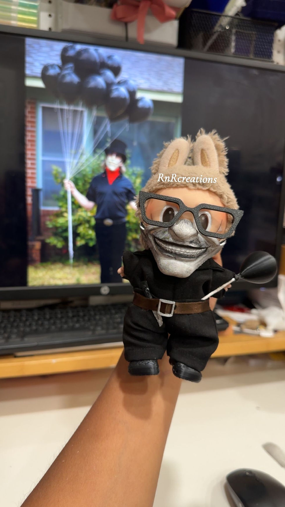 Thumbnail: Handmade Horror Mask And Outfit for Labubu with Glasses