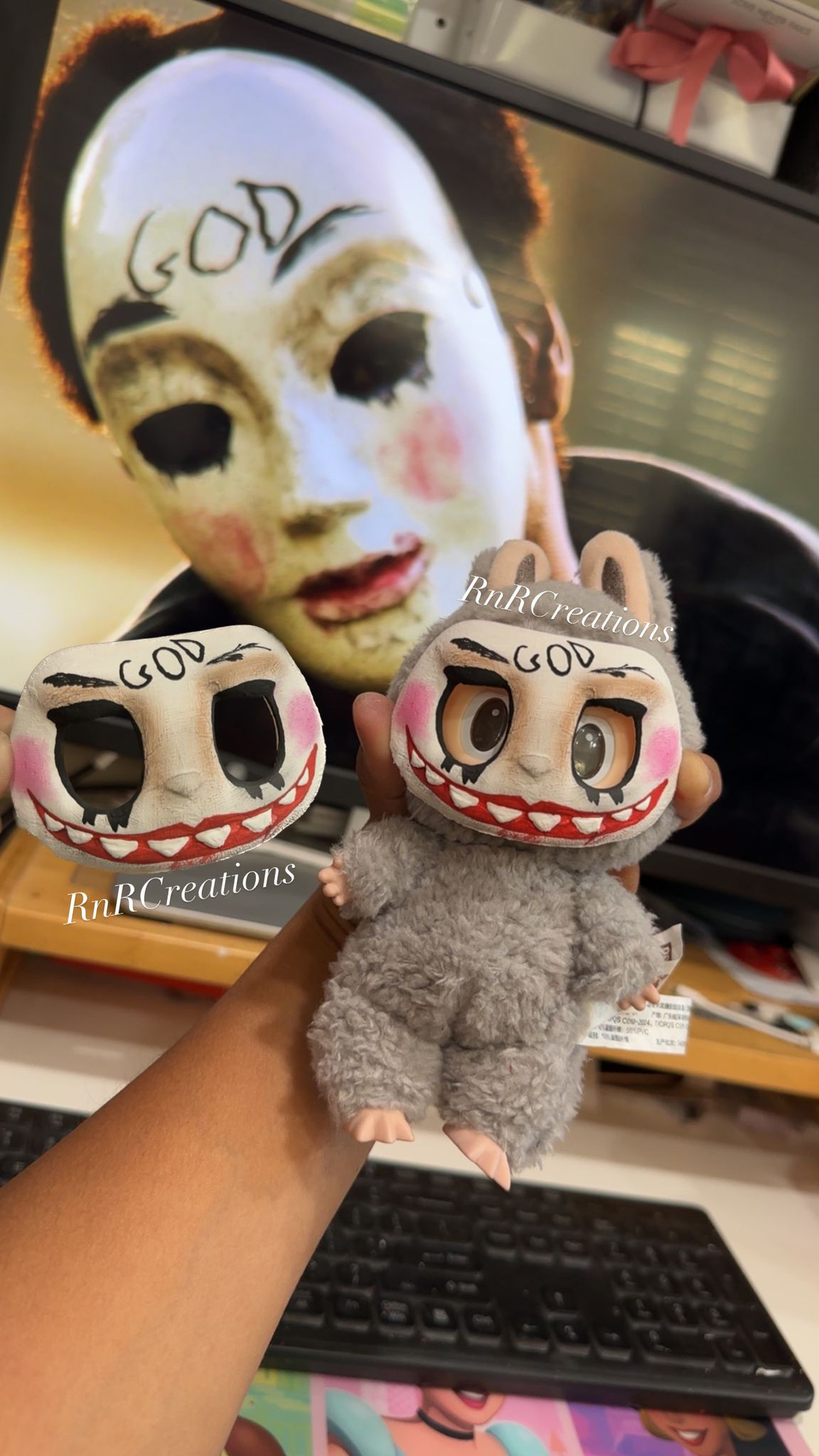 Handmade Horror Mask And Outfit for Labubu