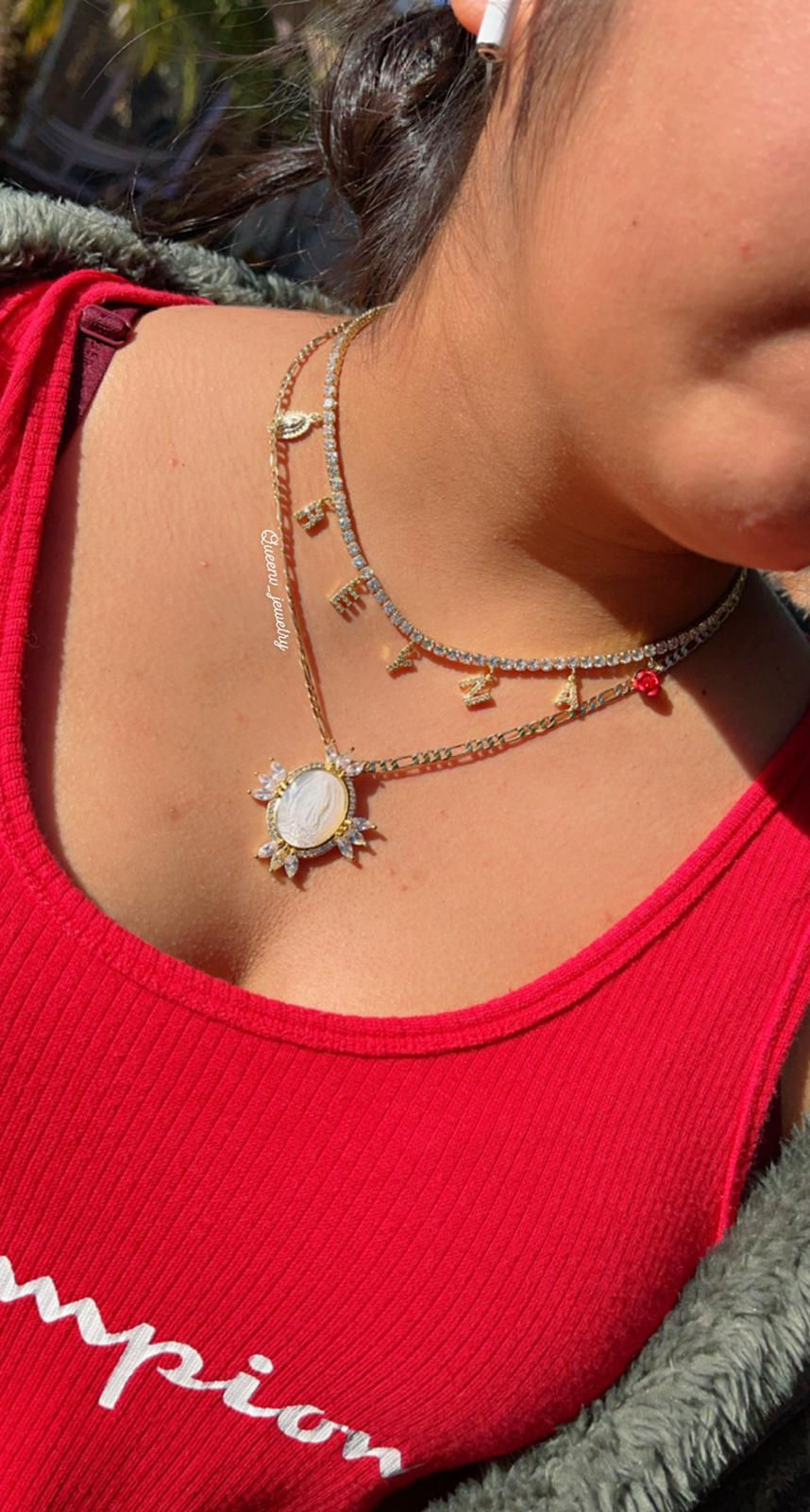 Thumbnail: Guadalupe White Zirconia Necklace