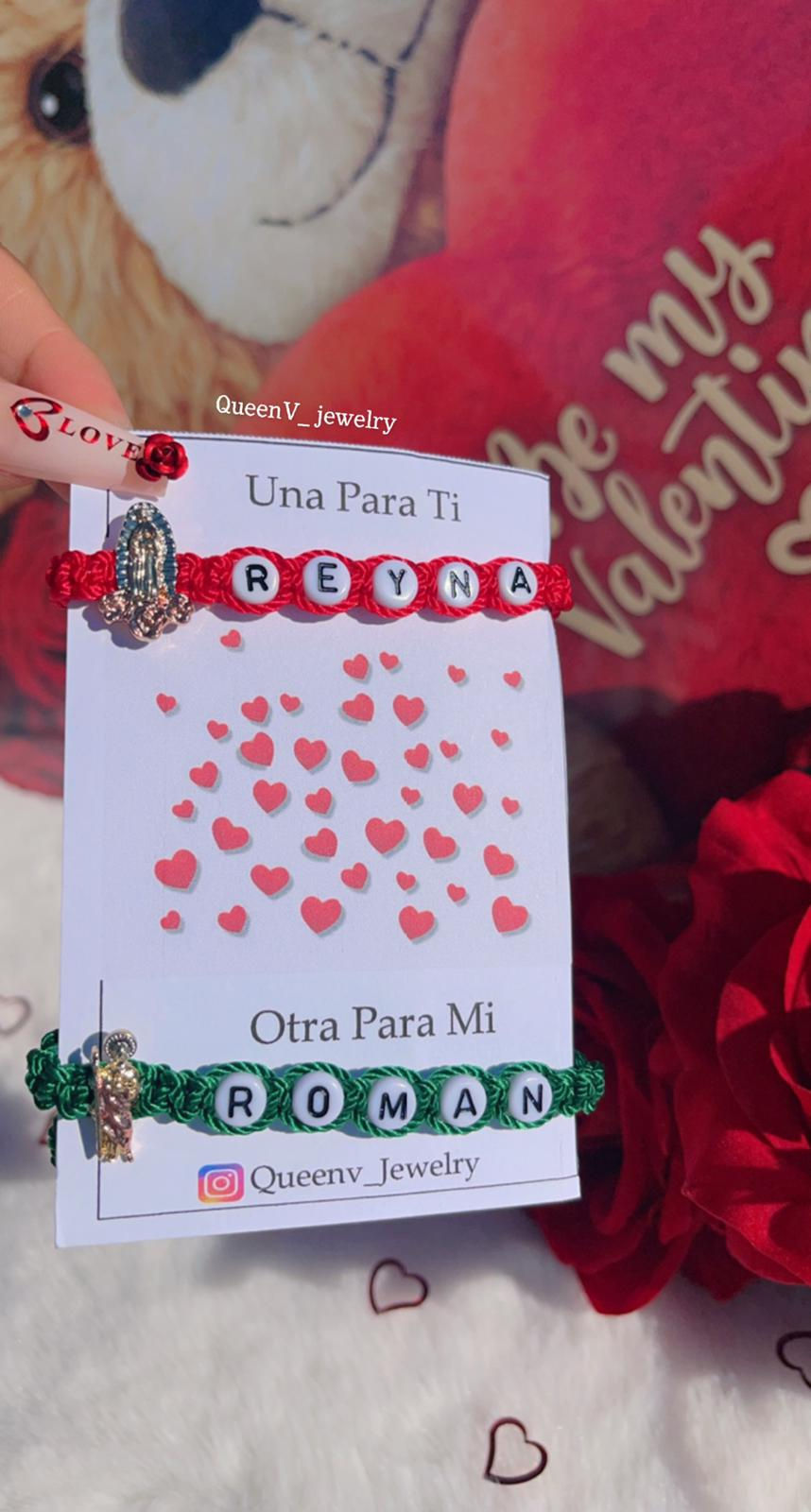 San Juditas & Guadalupe Couples NAME'S Adjustable Bracelets