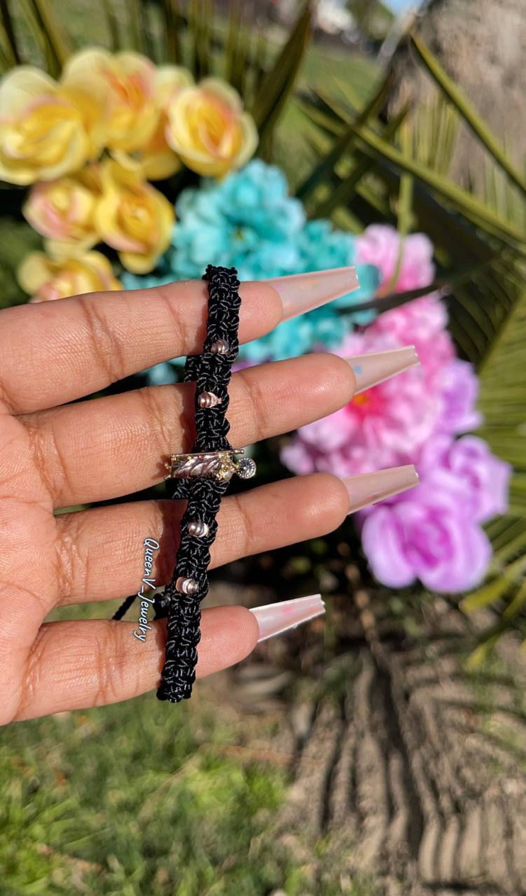 Thumbnail: Black 3Tone San juditas Bracelet