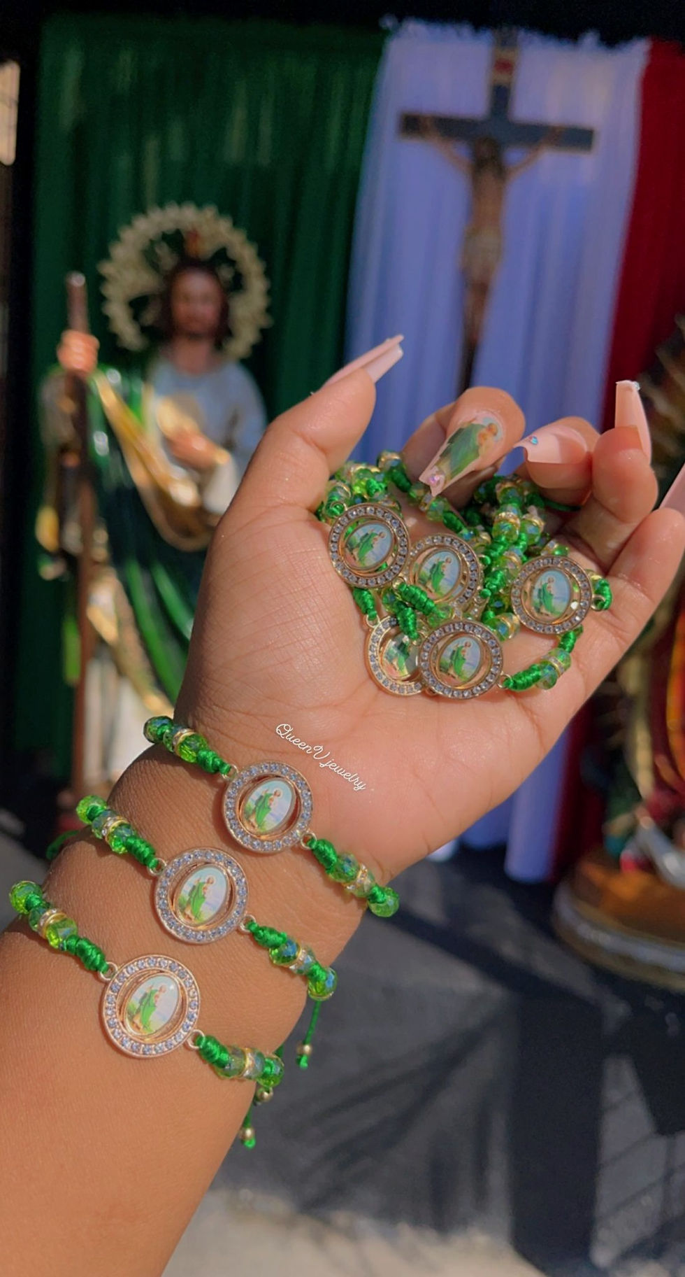 Thumbnail: San Juditas Thread Bracelet