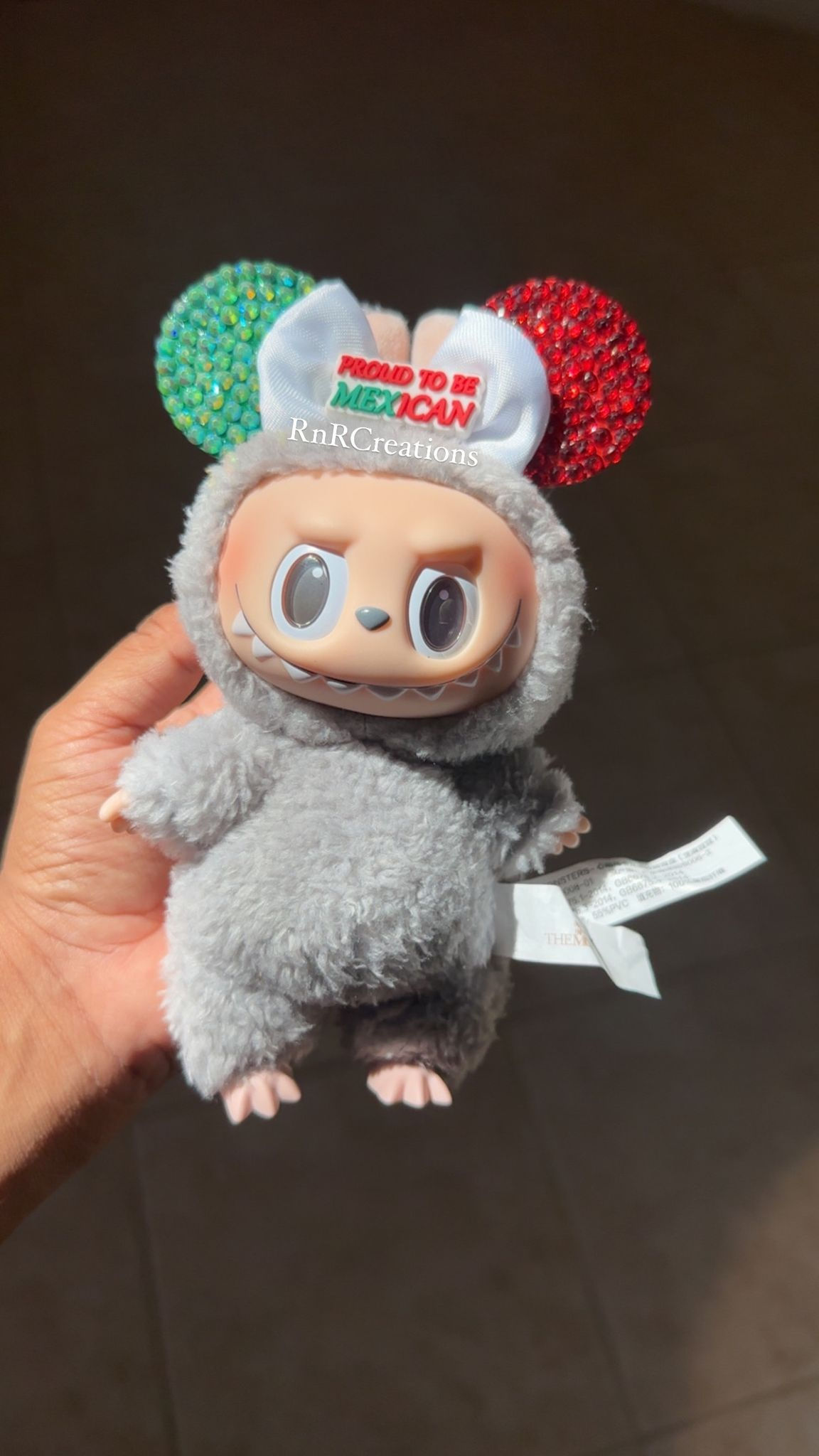 Proud To Be Mexican Bling Rhinestone Bedazzled For Labubu or Nuimo / Ears