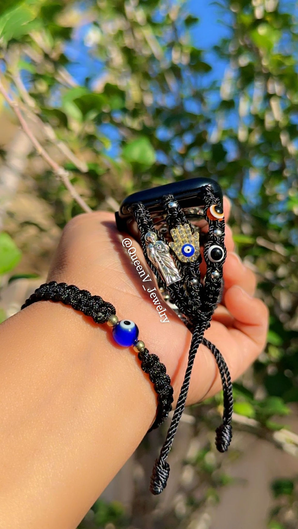 Thumbnail: Hamsa Evil eye Watch Band Strap
