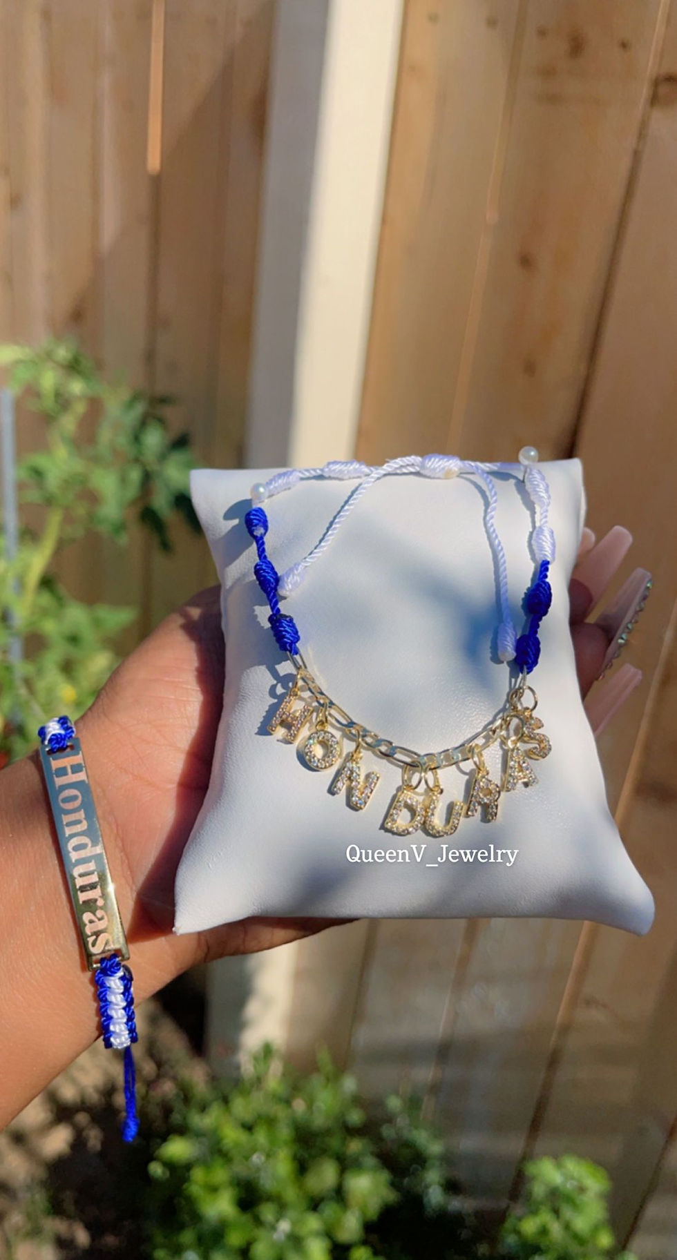 Thumbnail: Tri-Color "Honduras Colors" Personalized NAME Bracelet