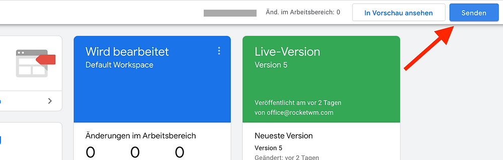 Google Tag Manager aktualisieren