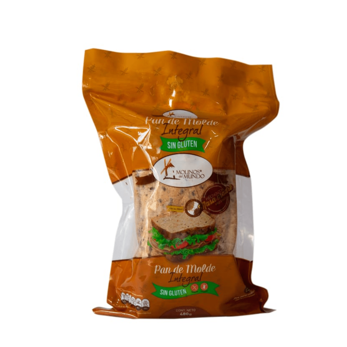 PAN SIN GLUTEN INTEGRAL MOLINOS DEL MUNDO - BOLSA 480 GR