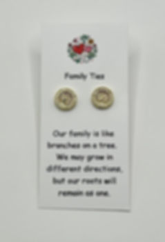 Tiny Tree of Life  Stud Earrings in gold color with crystal accents