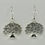 Thumbnail: Whimsical Tree of Life silver colored Earrings