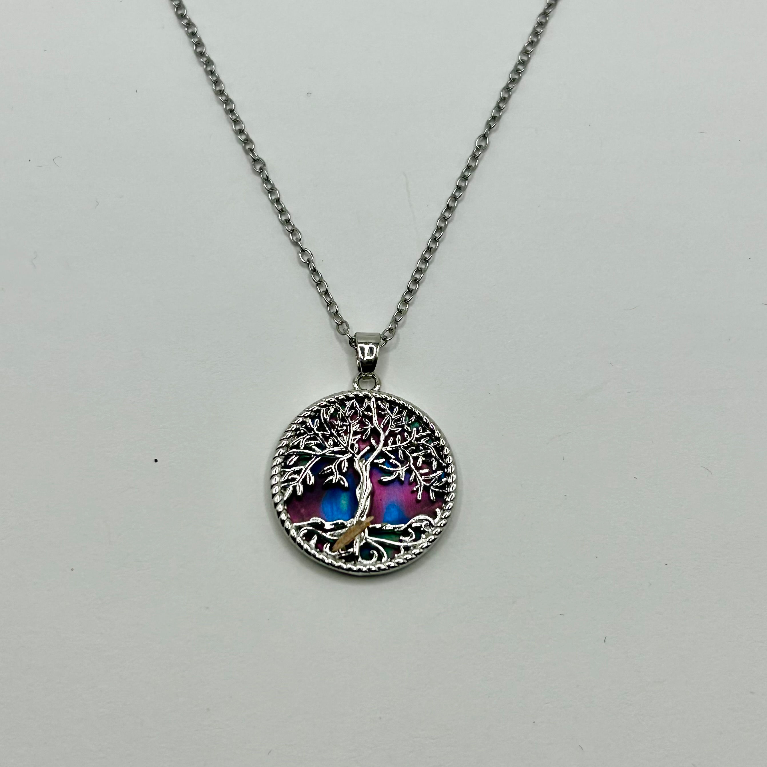 Tree of Life Abalone Look Pendant