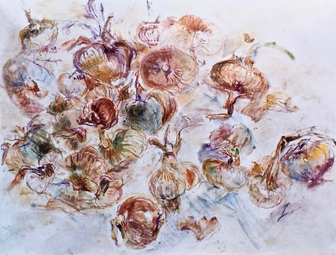 絵画「たまねぎのシンフォニー / Symphony of onion / Symphonie d'oignons」