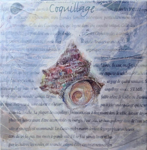 絵画「ちいさなさざえ / Small turban shell / petit coquillage」