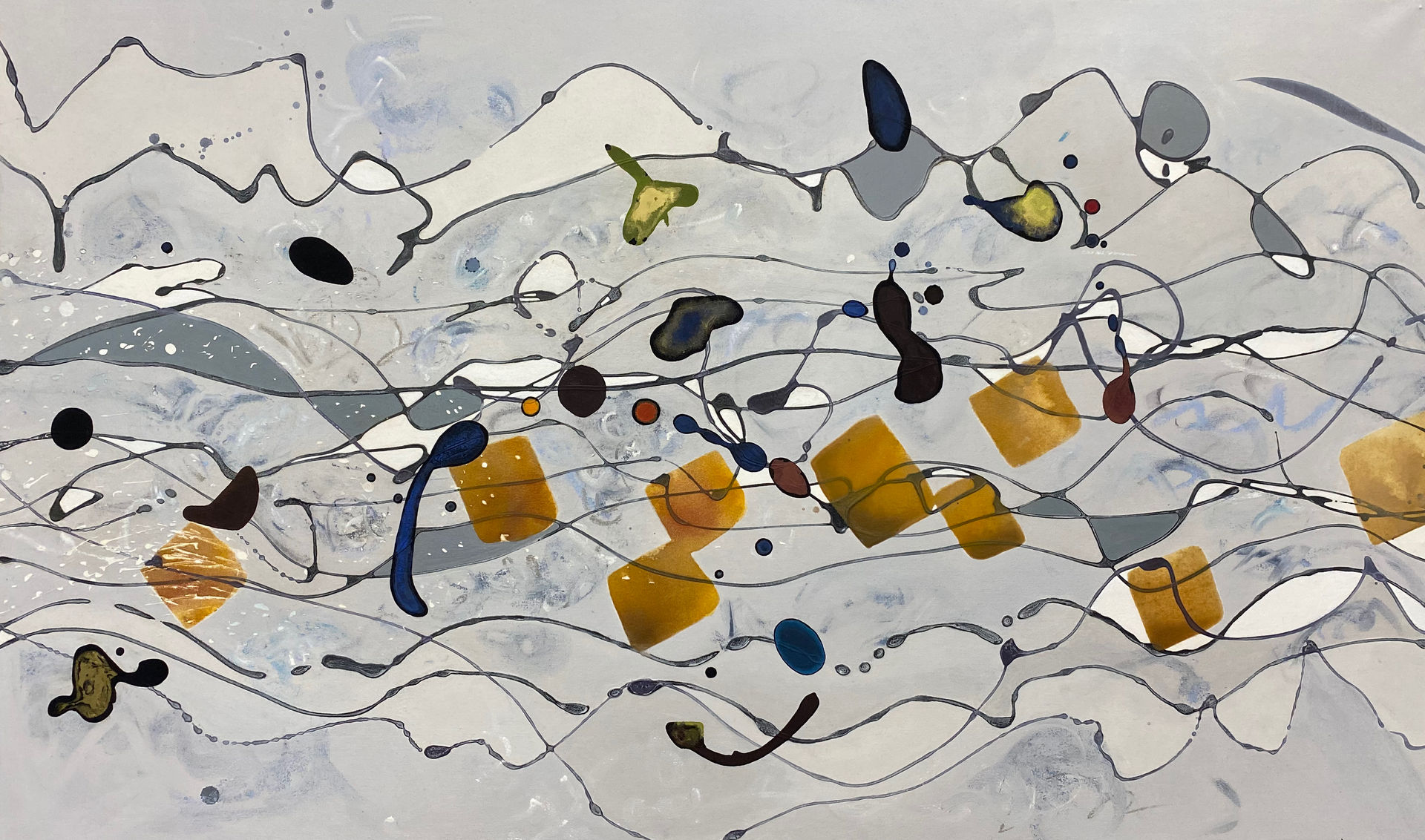 Miyoko Uchida絵画「Eau-de-maman
<ちいさな命が泳ぎ始めた>」