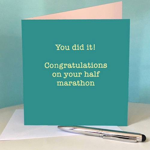 Half Marathon congratulations card Running Cards UK