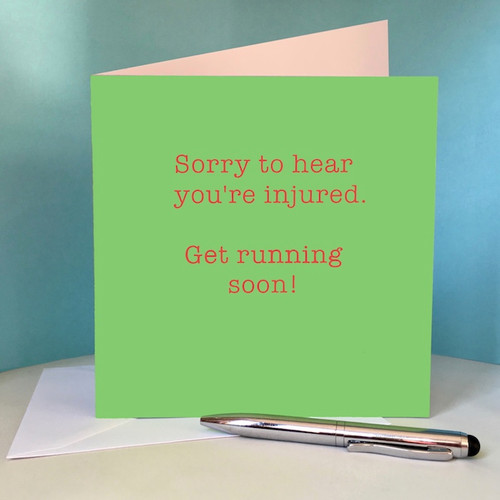 Sorry you're injured card Running Cards UK