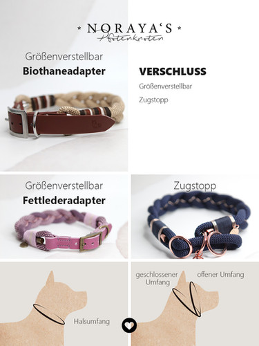 Halsband Tau geflochten | Norayas Pfotenknoten
