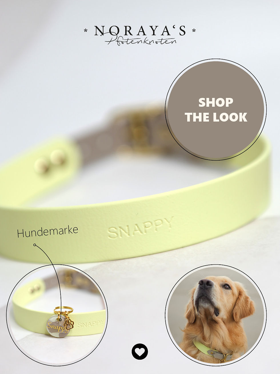 Snappys Dünenzauber – Halsband Biothane® Basic verjüngt