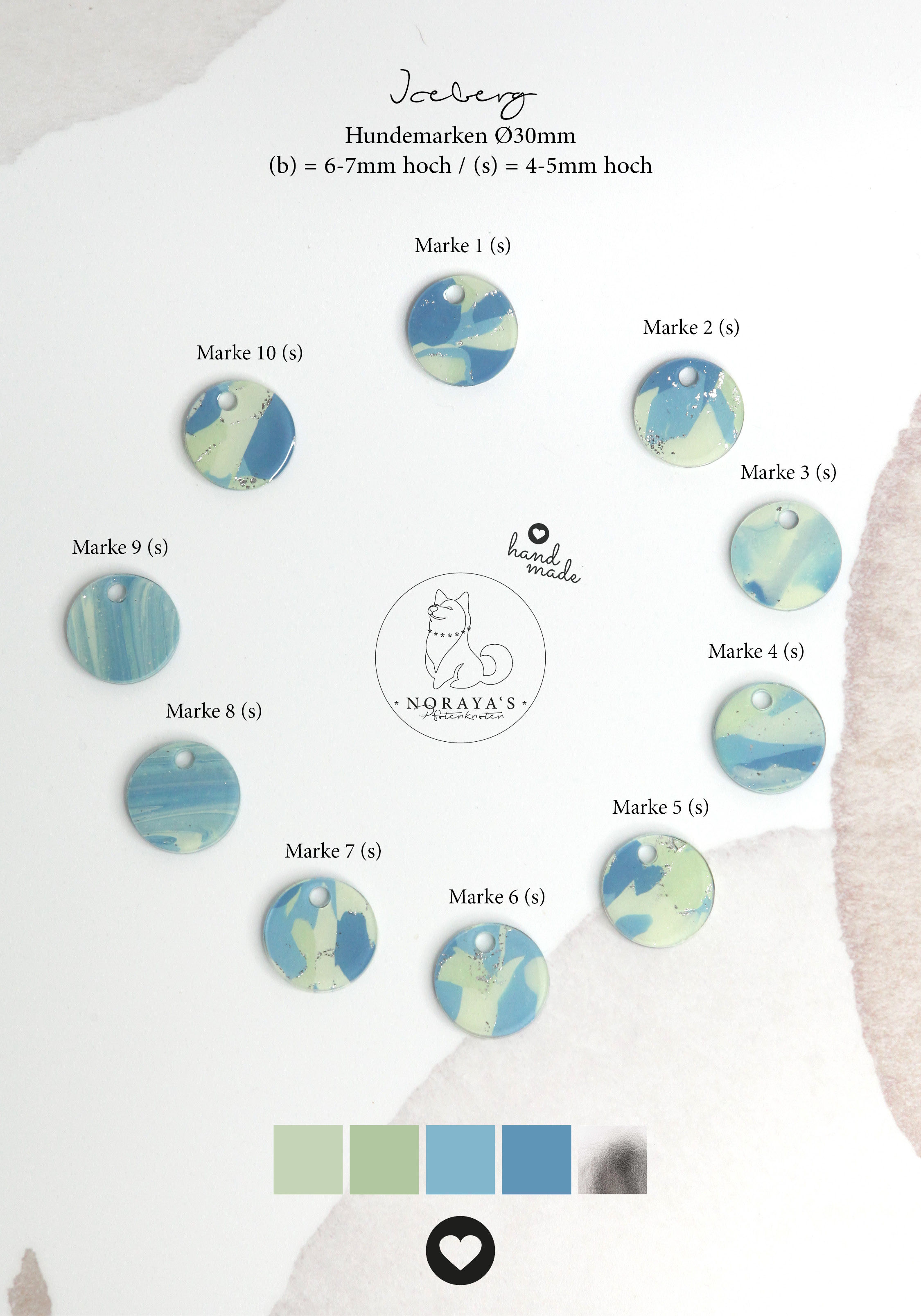 Iceberg - Hundemarke Ø30mm -