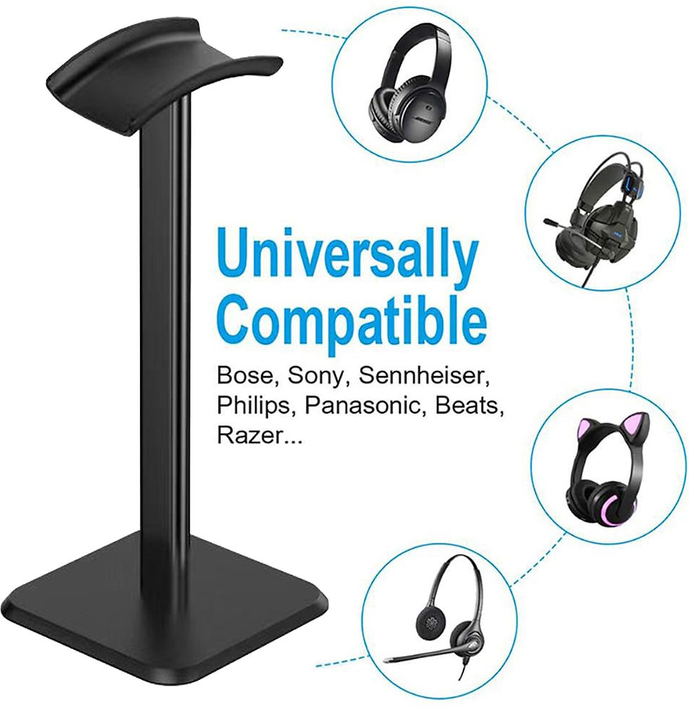 Thumbnail: Headphone Stand, Desktop Headset Holder - Desk Earphone Stand, for All Headsets 