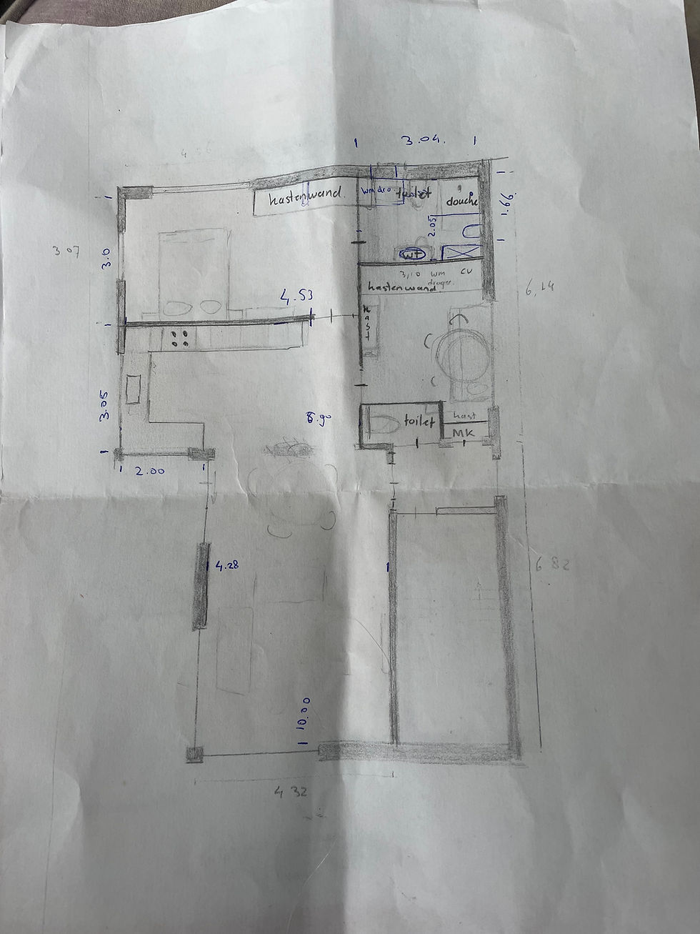 plattegrond schets zw