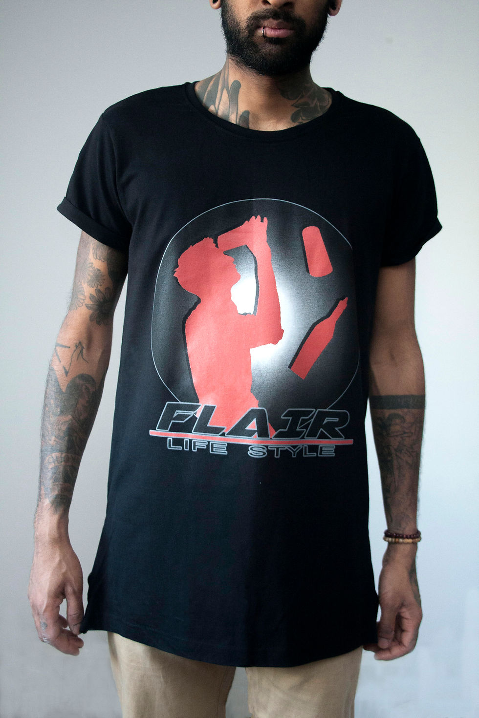 FLS Side Zip Tee (black)