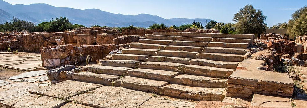 The Palace of Malia is one of three major Minoan settlements on the island of Crete, Greece.