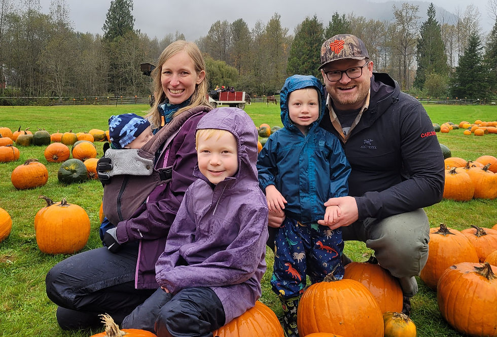Emily Zamora, Grant Carlson and family.