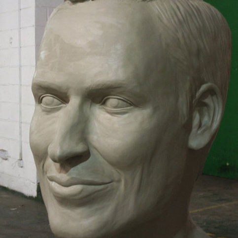 To celebrate the Royal wedding of Prince William and the Duchess of Cambridge in 2011 my brother and I were commissioned to created giant heads for 'Chester the GiANT City', a community project based in Chester.

The heads were 5ft tall and modeled in clay. From the clay models we created molds and cast out light-weight versions of the heads in fiber-glass resin, then painted. Other artists and community groups created clothing for the Royal giants, who were featured in local newspapers as well as promotional material for Britain's Got Talent.