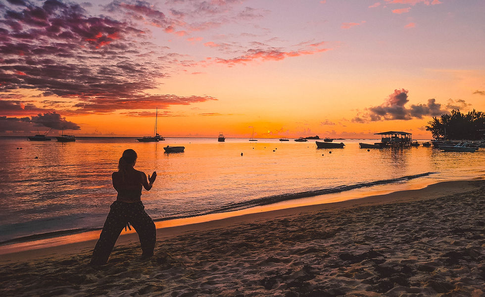 Qigong on the beach