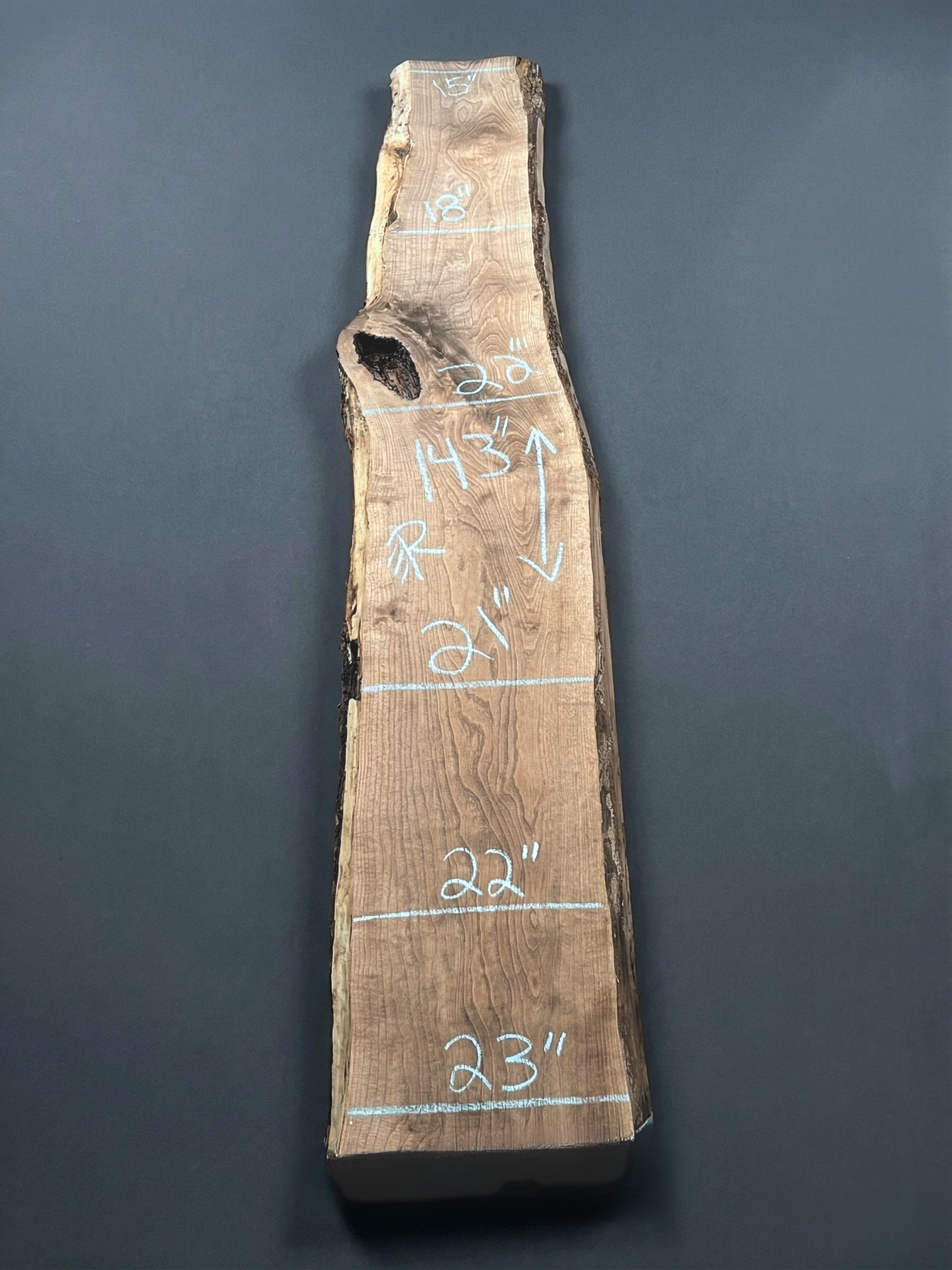 Tree of Heaven Live Edge Slabs – 143" L x 20-32" W