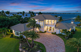aerial of Treasure Coast waterfront estate
