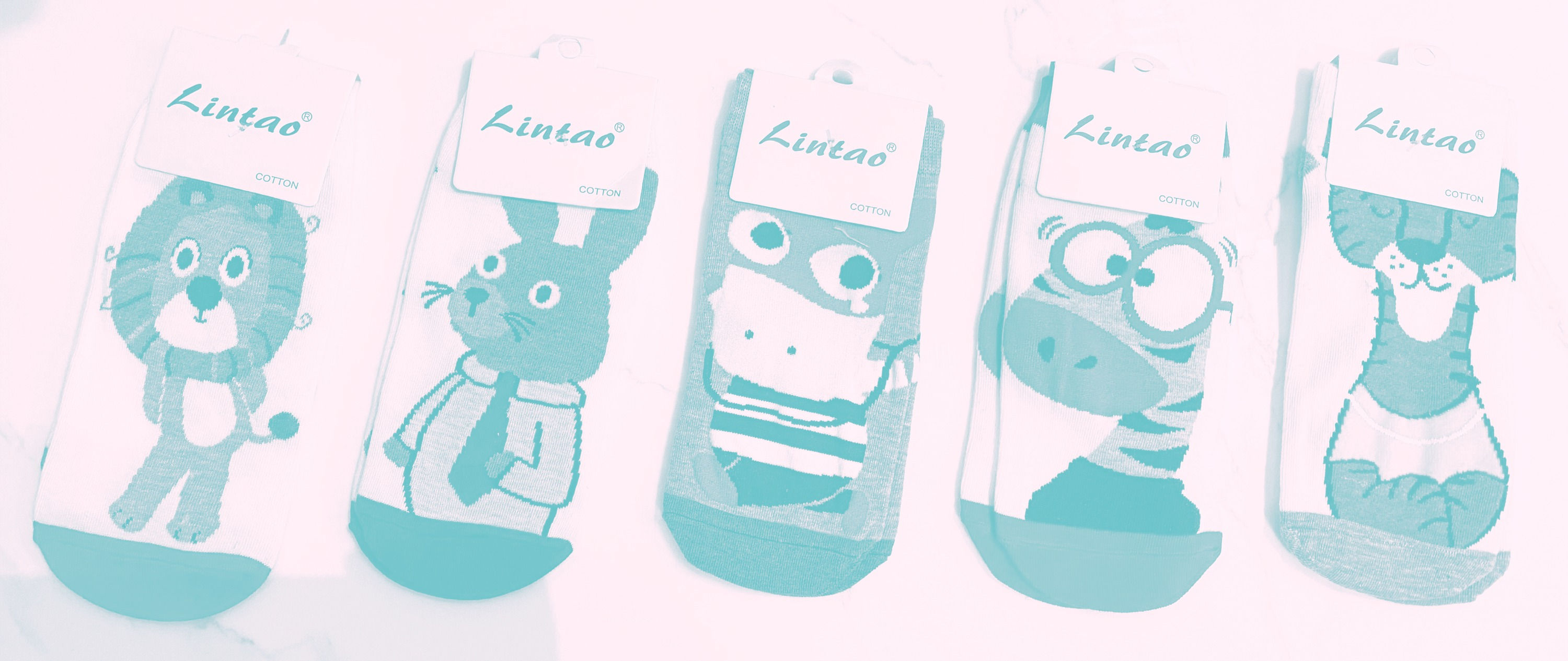 Calcetín Juvenil Con Print Animalitos