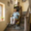 stair climbing wheelchair in Indian home with elderly patient