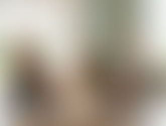 Elderly man using an electric wheelchair and elderly woman using a manual wheelchair at home