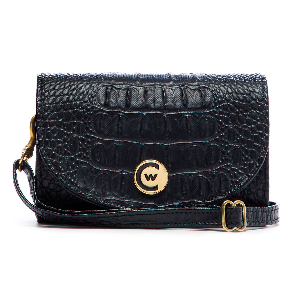 Black Matte "Croc" w/ Gold Accents