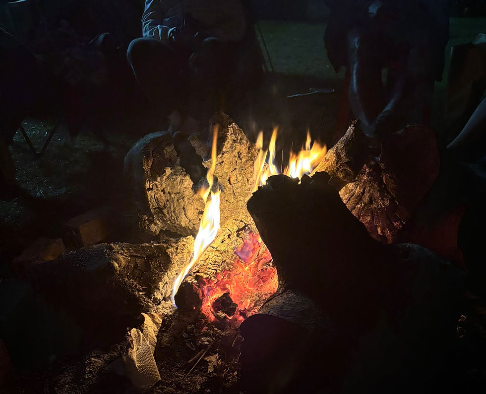 Storytelling by the fire with Tino'o Irave