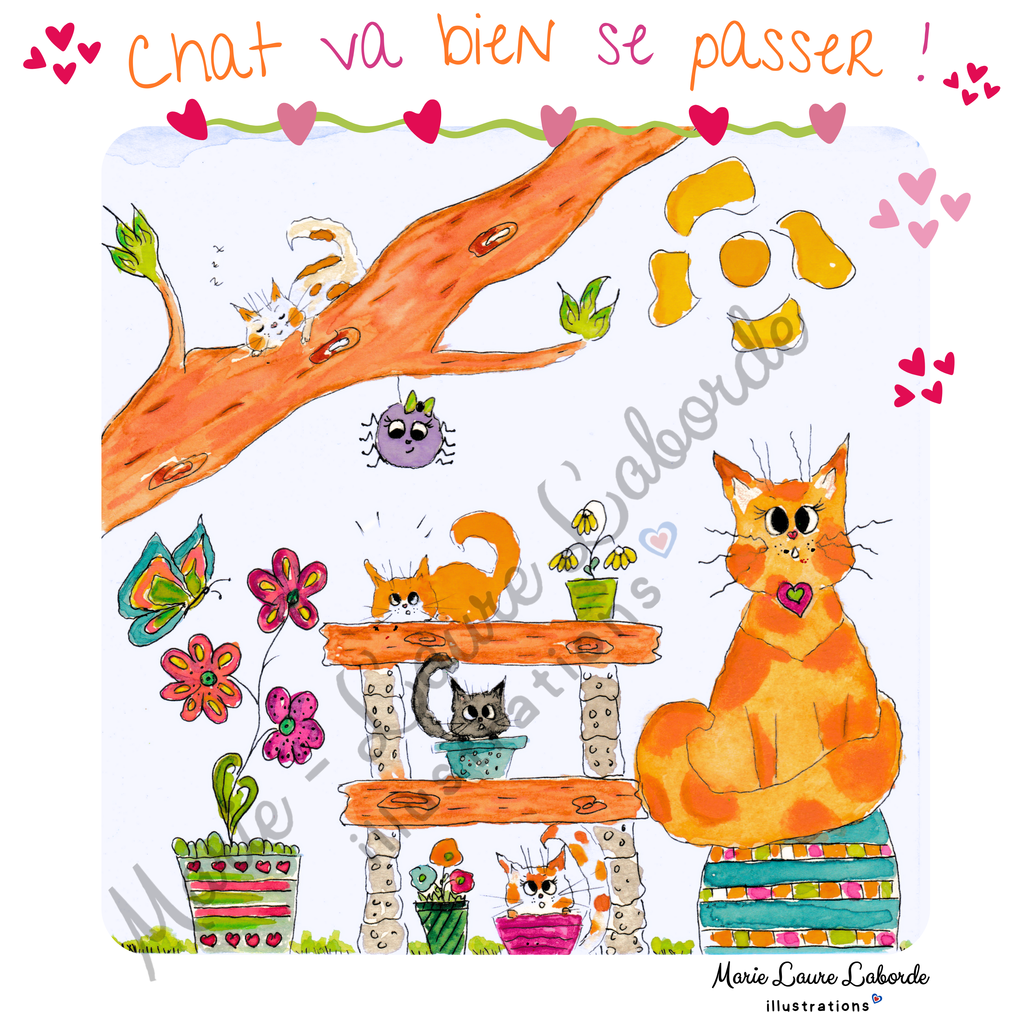 Illustration "Chat va bien se passer !"