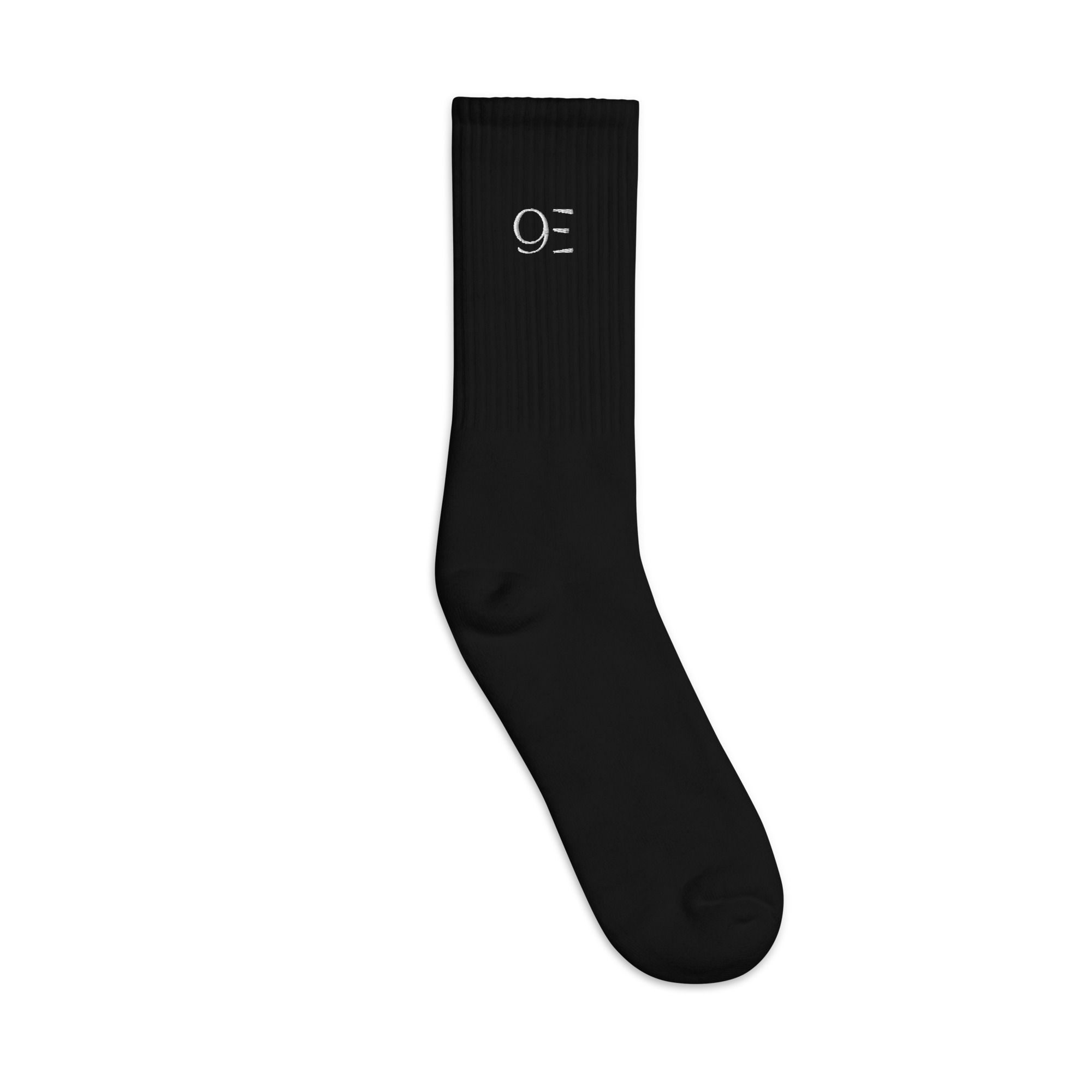 9/ETHURR | Embroidered socks | Black