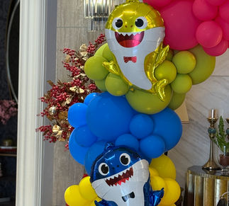 Baby Sharks Foil balloons theme decor