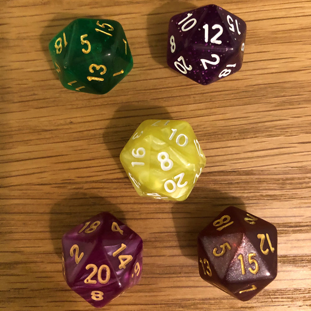 קוביית 20 פאות 1-20