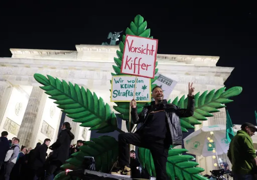 Crowds Celebrate Legalisation of Cannabis in Germany