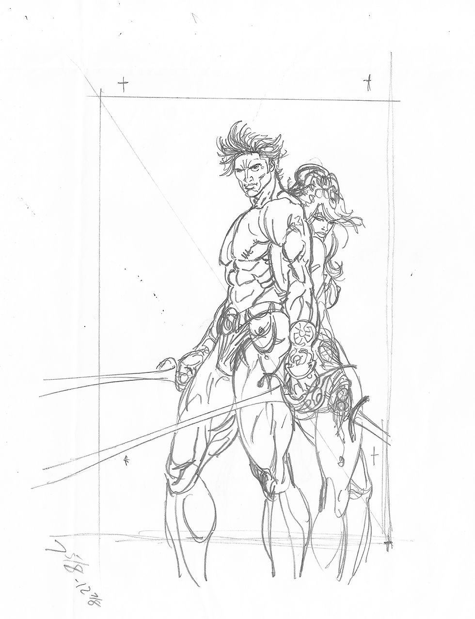 John Carter of Mars #1 Cover rough pencils