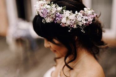 Haarschmuck Braut, Flowercrown ohne Pestizide, kreativ & nachhaltig, Foto: Christel Stock
