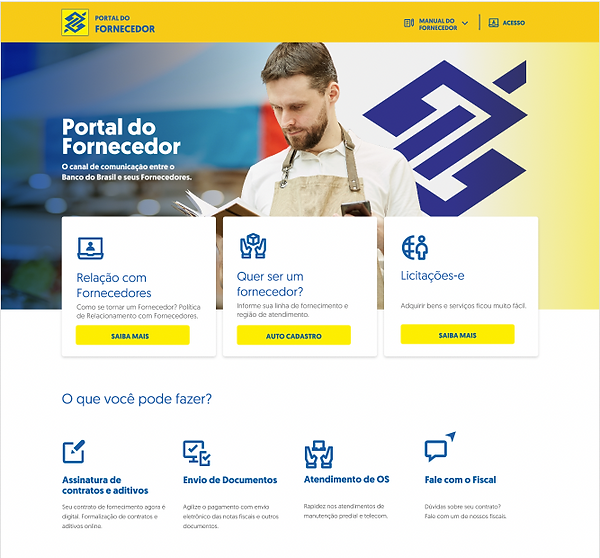 Home do Portal do Fornecedor