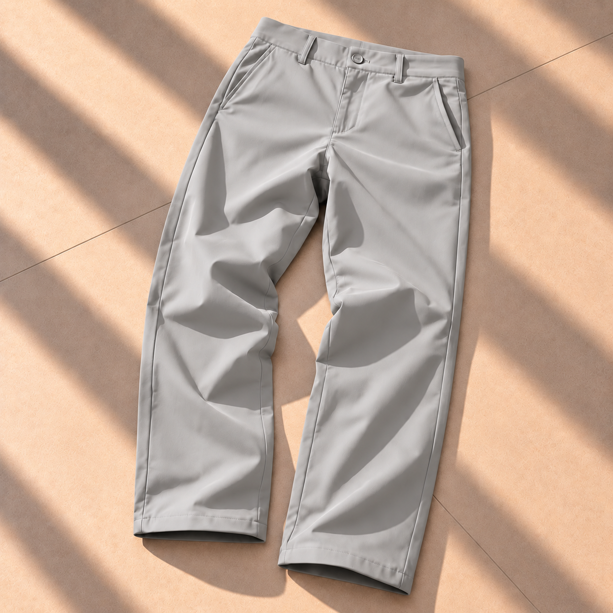 Stretch Casual Trousers - Light Grey